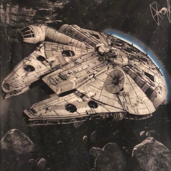 Star Wars T-shirt Darth Vader Millennium Falcon Sm - Picture 8 of 10